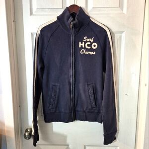 Men's Hollister Blue Zip-Up Jacket Sweatshirt Sz M